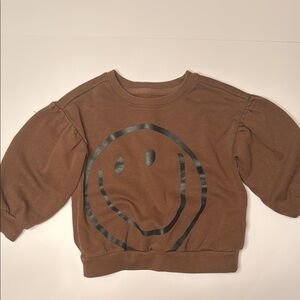Baby Gap Brown Smiley Face Crewneck